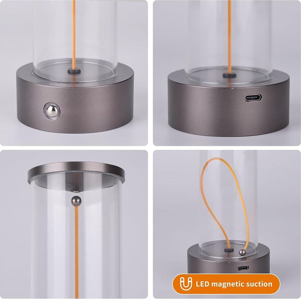 LAMPADA DA TAVOLO SCRIVANIA LED 3W FILAMENTO FLESSIBILE MAGNETICO LUME RICARICABILE D39 in Lampade da lavoro Trade Shop italia - Napoli, commercioVirtuoso.it