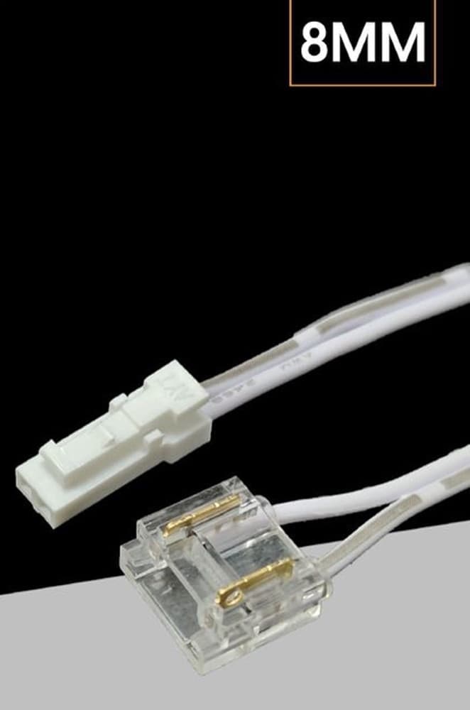 CAVO DI CONNESSIONE TRA ALIMENTATORE E STRIP LED MONOCOLORE DC12-24V 8 MM CA-ST-8MM in Prolunghe Trade Shop italia - Napoli, commercioVirtuoso.it