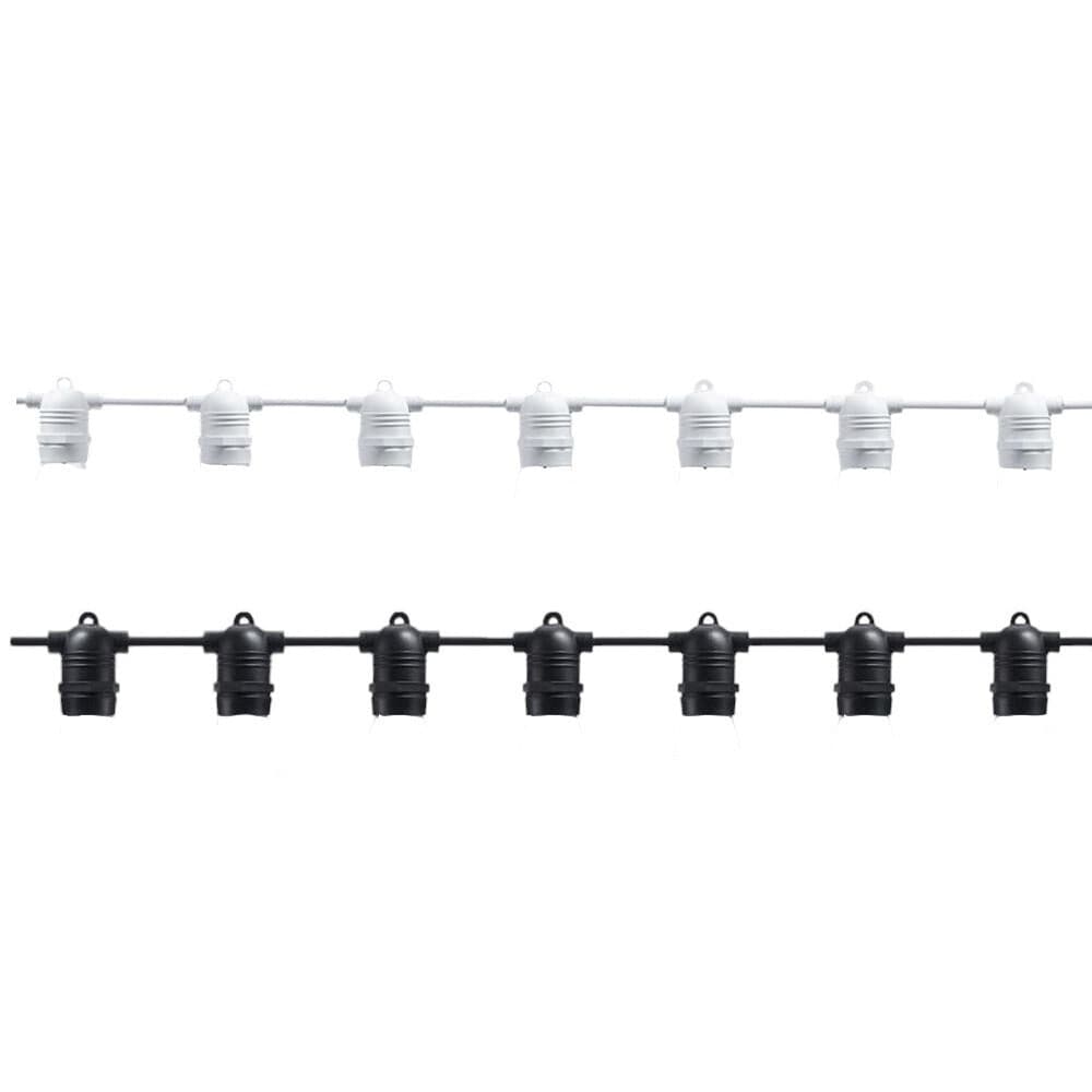 CATENA LUMINOSA CON 15 PORTALAMPADA E27 LUCI DECORATIVE PROLUNGABILE IP54 P01-S01-15 in Catene luminose Trade Shop italia - Napoli, commercioVirtuoso.it