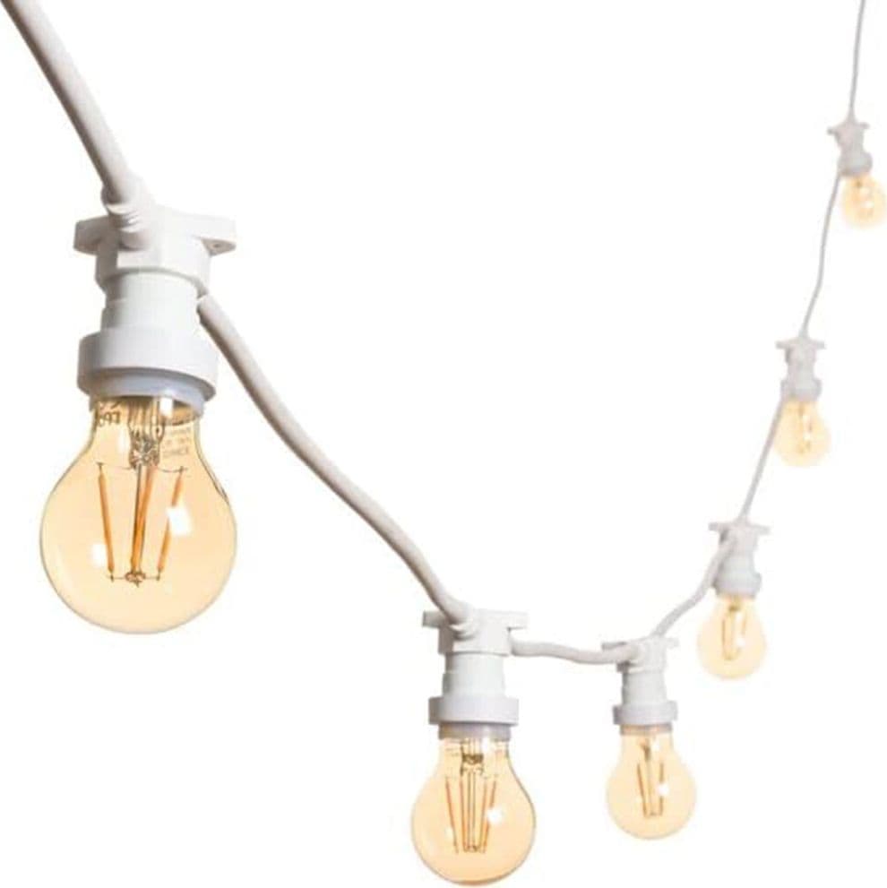 CATENA LUMINOSA CON 10 PORTALAMPADA E27 LUCI DECORATIVE PROLUNGABILE IP54 P01-S01-10 in Catene luminose Trade Shop italia - Napoli, commercioVirtuoso.it