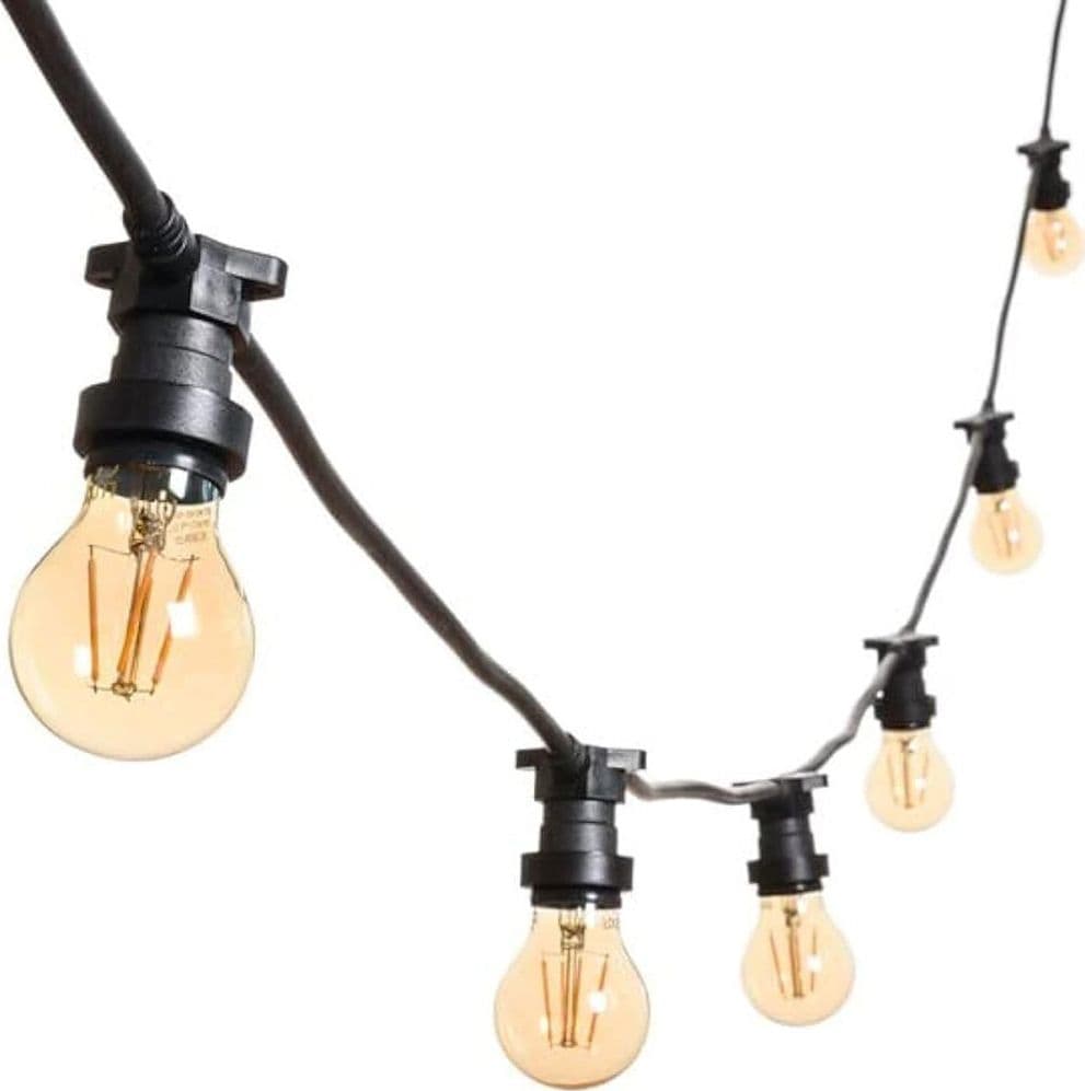 CATENA LUMINOSA CON 10 PORTALAMPADA E27 LUCI DECORATIVE PROLUNGABILE IP54 P01-S01-10 in Catene luminose Trade Shop italia - Napoli, commercioVirtuoso.it