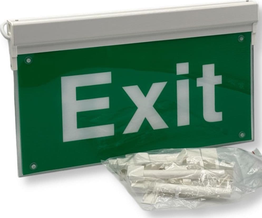 LAMPADA LED D'EMERGENZA ANTI BLACKOUT SEGNALE USCITA SCRITTA EXIT IP23 LUCE 6500K LT-45338 in Illuminazione di sicurezza Trade Shop italia - Napoli, commercioVirtuoso.it