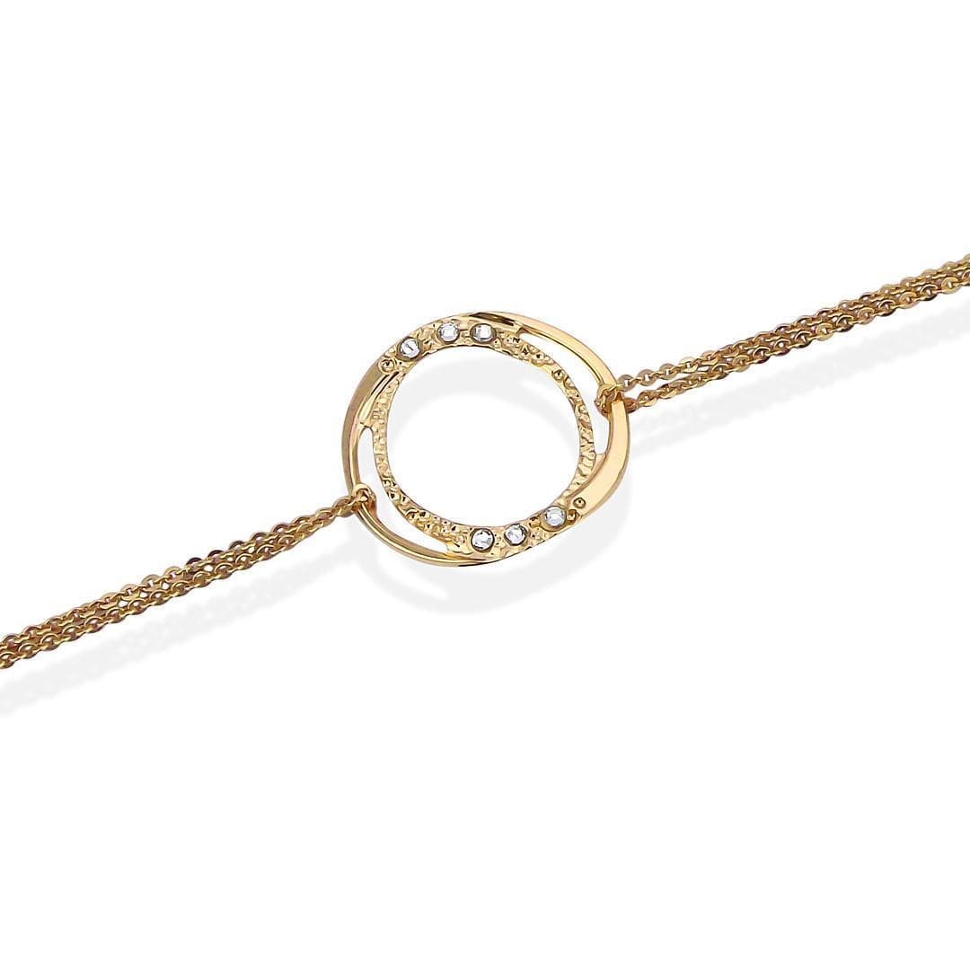 Boccadamo Bracciale Donna Doppio Filo Placcato Oro Giallo Con Decoro