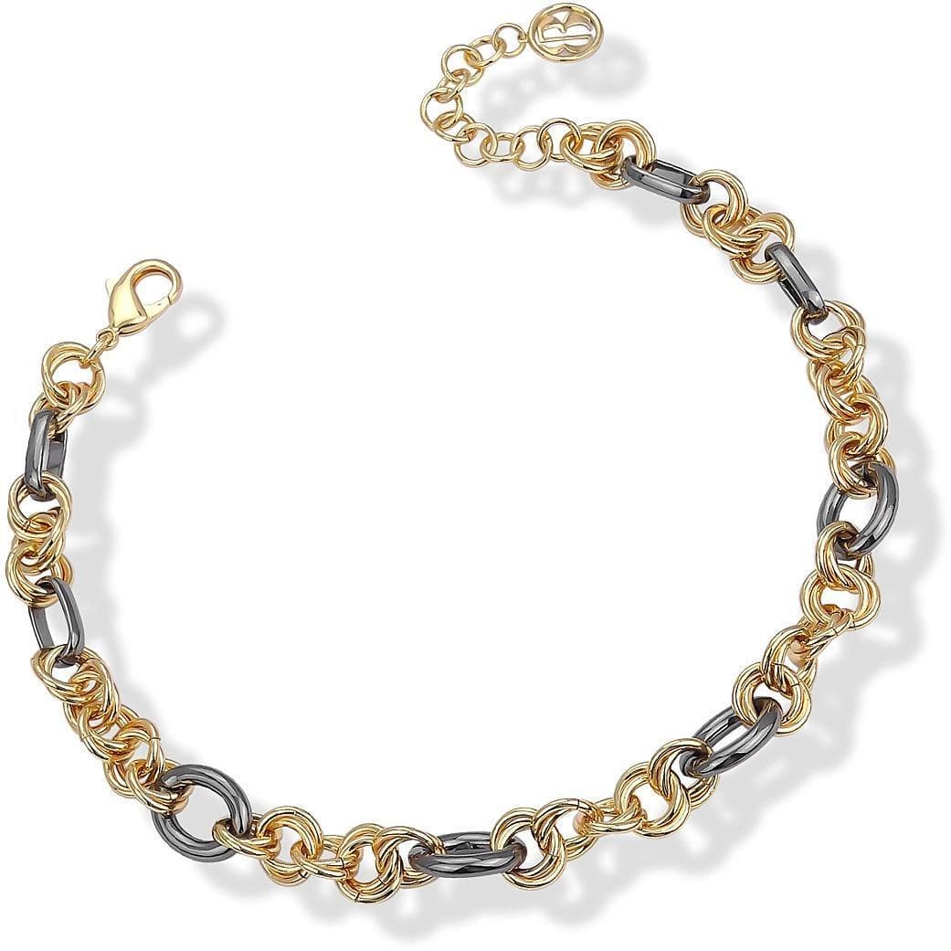 Boccadamo Collana Donna Catena Bronzo Giallo Maglia Tonda Intrecciata Con Rutenio in Collane Alba Gioielli - Casoria, commercioVirtuoso.it