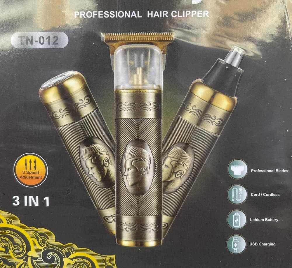 MINI RASOIO ELETTRICO PROFESSIONALE TAGLIA CAPELLI BARBA RICARICABILE USB 3IN1 TN-012 in Rasoi a testine rotanti Trade Shop italia - Napoli, commercioVirtuoso.it