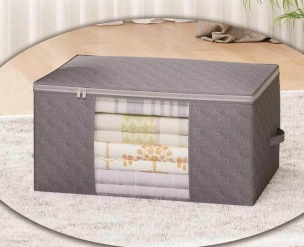 SCATOLE PER ARMADIO SALVASPAZIO PER VESTITI PORTA ABITI GRANDE 60X40X35CM CON FINESTRA in Contenitori sottoletto Trade Shop italia - Napoli, commercioVirtuoso.it