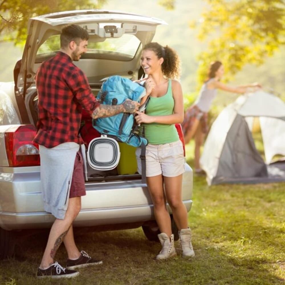 SECCHIO QUADRATO PIEGHEVOLE DA 7,5 LT CON MANIGLIE MULTIFUNZIONALE PORTATILE SALVASPAZIO in Secchi Trade Shop italia - Napoli, commercioVirtuoso.it