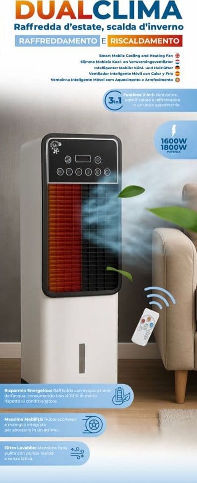 STUFA ELETTRICA PORTATILE 3IN1 RISCALDATORE ARIA CALDA FREDDA UMIDIFICATORE TELECOMANDO in Stufe elettriche Trade Shop italia - Napoli, commercioVirtuoso.it