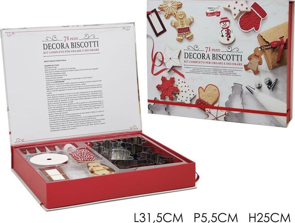 SET DECORA BISCOTTI A TEMA NATALIZI 71 PZ CUCINA DECORAZIONI ADDOBBI NATALE CASA DOLCI in Formine per biscotti Trade Shop italia - Napoli, commercioVirtuoso.it