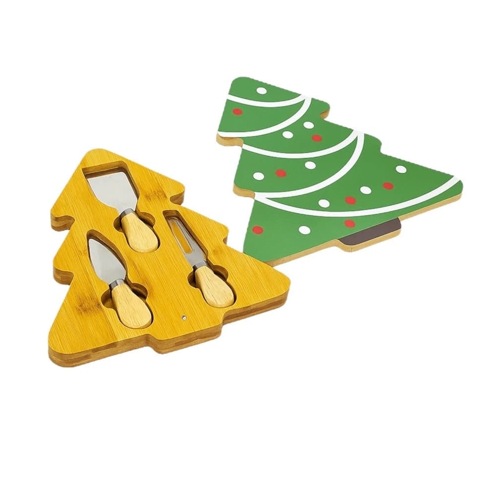 TAGLIERE NATALIZIO CON ACCESSORI COLTELLI PER FORMAGGI SET REGALO BABBO NATALE ALBERO in Taglieri grandi Trade Shop italia - Napoli, commercioVirtuoso.it