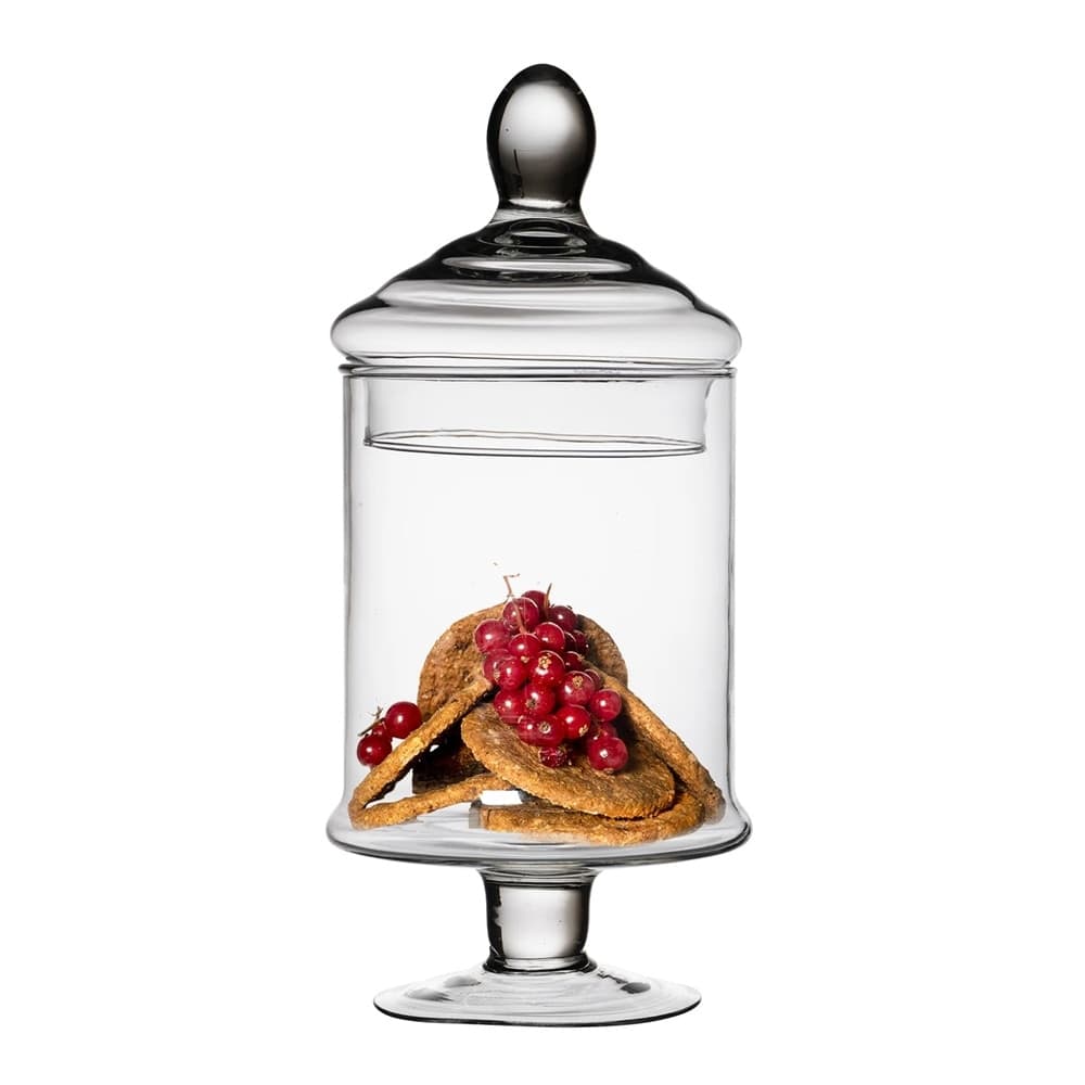 POTICHE IN VETRO COFANETTO CON COPERCHIO Ø13CM PER DOLCI BISCOTTI OGGETTO DECORATIVO in Biscottiere Trade Shop italia - Napoli, commercioVirtuoso.it