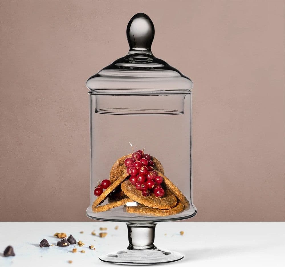 POTICHE IN VETRO COFANETTO CON COPERCHIO Ø13CM PER DOLCI BISCOTTI OGGETTO DECORATIVO in Biscottiere Trade Shop italia - Napoli, commercioVirtuoso.it