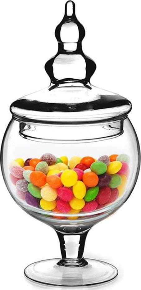 POTICHE IN VETRO COFANETTO CON COPERCHIO Ø13XH30CM PER DOLCI CARAMELLE OGGETTO DECORATIVO in Barattoli e contenitori Trade Shop italia - Napoli, commercioVirtuoso.it