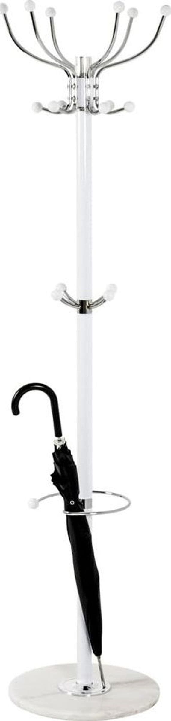 ATTACCAPANNI APPENDIABITI DA TERRA CON 17 GANCI IN METALLO CROMO BIANCO BASE IN MARMO 175CM in Appendiabiti Trade Shop italia - Napoli, commercioVirtuoso.it