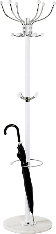 ATTACCAPANNI APPENDIABITI DA TERRA CON 17 GANCI IN METALLO CROMO BIANCO BASE IN MARMO 175CM in Appendiabiti Trade Shop italia - Napoli, commercioVirtuoso.it