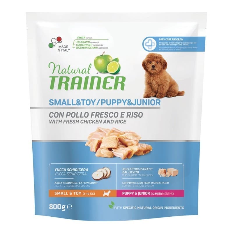 Natural Trainer Mantenimento mangime secco Cani Puppy small & toy pollo e riso in Secco 101 Market - Poggibonsi, commercioVirtuoso.it