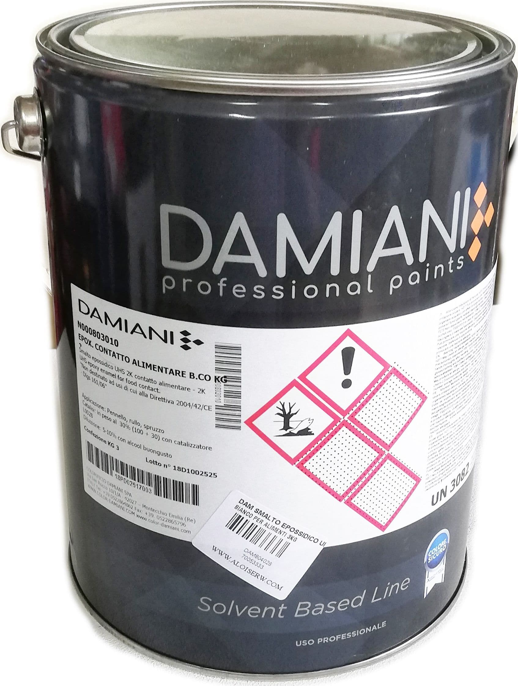 Damiani smalto epossidico bianco bicomponente certificato per contatto con alimenti in Vernice Aloiserw.com - Altomonte, commercioVirtuoso.it