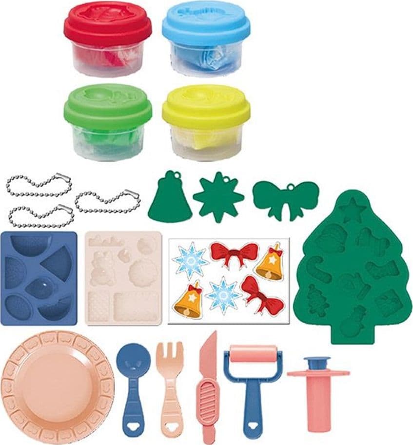 KIT GIOCO PER BAMBINI +3 ANNI CREATIVO A TEMA NATALIZIO CON PLASTILINA 19 ACCESSORI in Argilla e pasta modellabile Trade Shop italia - Napoli, commercioVirtuoso.it
