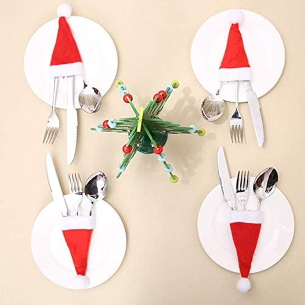 10PZ PORTAPOSATE FORMA CAPPELLO NATALE PER DECORAZIONE CUCINA TAVOLO BOTTIGLIA VINO ROSSO in Portaposate Trade Shop italia - Napoli, commercioVirtuoso.it
