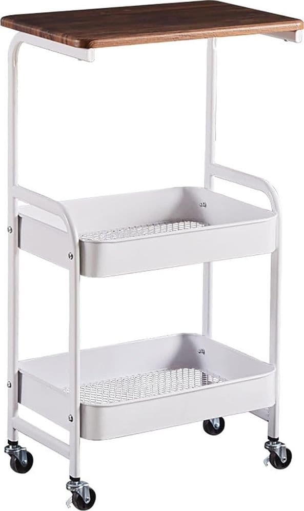 CARRELLO PORTAOGGETTI A 3 LIVELLI SCAFFALE MOBILE ORGANIZZATORE SCORREVOLE PIANO IN LEGNO in prodotto Trade Shop italia - Napoli, commercioVirtuoso.it