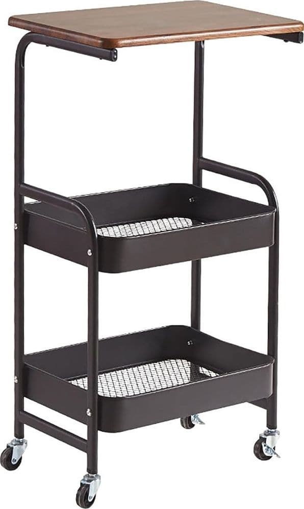 CARRELLO PORTAOGGETTI A 3 LIVELLI SCAFFALE MOBILE ORGANIZZATORE SCORREVOLE PIANO IN LEGNO in prodotto Trade Shop italia - Napoli, commercioVirtuoso.it
