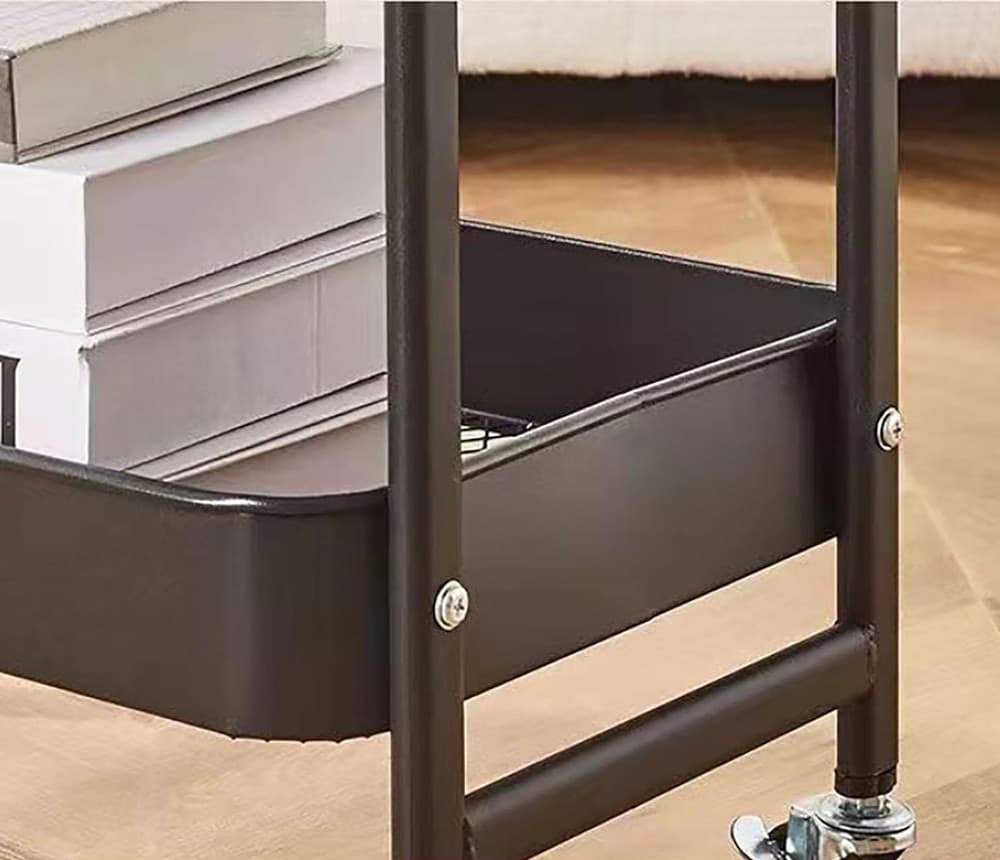 CARRELLO PORTAOGGETTI A 3 LIVELLI SCAFFALE MOBILE ORGANIZZATORE SCORREVOLE PIANO IN LEGNO in prodotto Trade Shop italia - Napoli, commercioVirtuoso.it