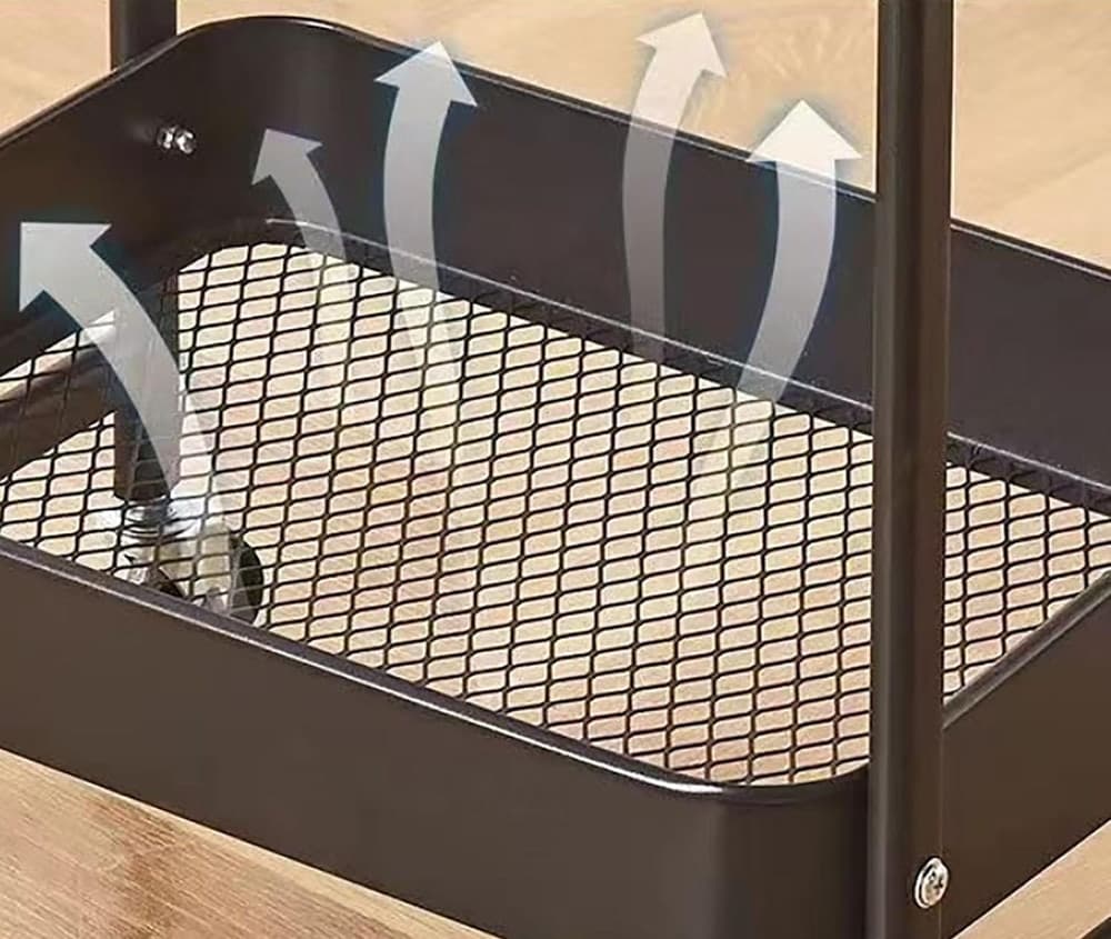 CARRELLO PORTAOGGETTI A 3 LIVELLI SCAFFALE MOBILE ORGANIZZATORE SCORREVOLE PIANO IN LEGNO in prodotto Trade Shop italia - Napoli, commercioVirtuoso.it