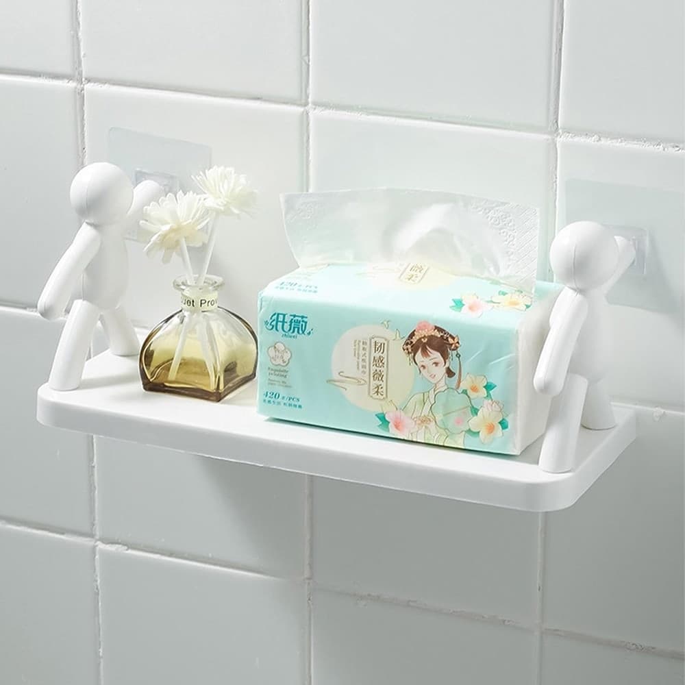 MENSOLA DA PARETE DECORATIVO SCAFFALE SOSPESO CON ADESIVO ORGANIZER CUCINA BAGNO SOGGIORNO in Mensole da muro Trade Shop italia - Napoli, commercioVirtuoso.it