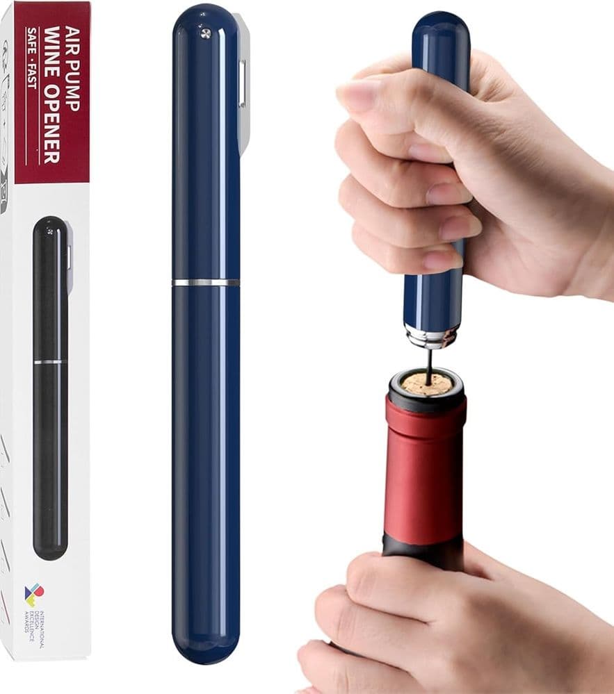 APRIBOTTIGLIE A PRESSIONE ARIA CON TAGLIACAPSULE CAVATAPPI A POMPA REGALO AMANTI VINO CASA in Apribottiglie Trade Shop italia - Napoli, commercioVirtuoso.it