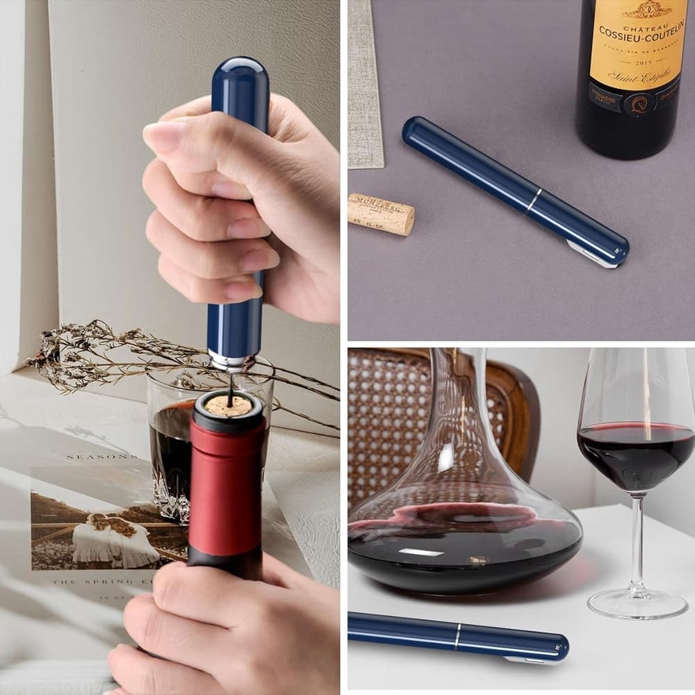 APRIBOTTIGLIE A PRESSIONE ARIA CON TAGLIACAPSULE CAVATAPPI A POMPA REGALO AMANTI VINO CASA in Apribottiglie Trade Shop italia - Napoli, commercioVirtuoso.it