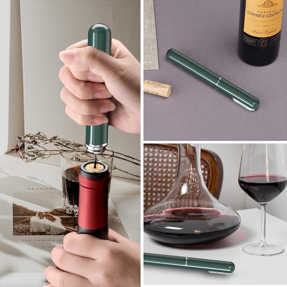 APRIBOTTIGLIE A PRESSIONE ARIA CON TAGLIACAPSULE CAVATAPPI A POMPA REGALO AMANTI VINO CASA in Apribottiglie Trade Shop italia - Napoli, commercioVirtuoso.it