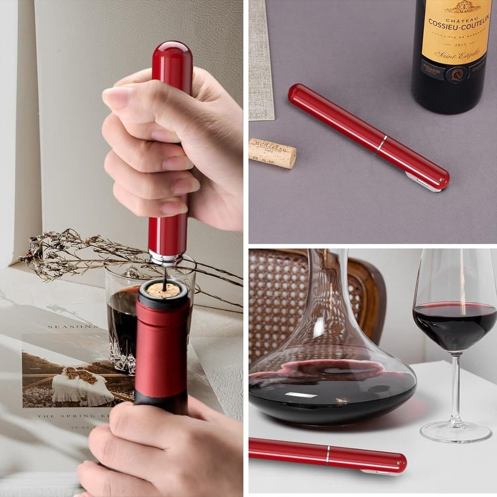 APRIBOTTIGLIE A PRESSIONE ARIA CON TAGLIACAPSULE CAVATAPPI A POMPA REGALO AMANTI VINO CASA in Apribottiglie Trade Shop italia - Napoli, commercioVirtuoso.it