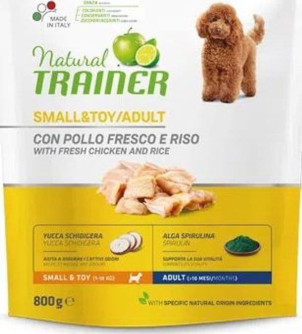 Natural Trainer Mantenimento mangime secco Cani Adult small & toy pollo e riso in Secco 101 Market - Poggibonsi, commercioVirtuoso.it