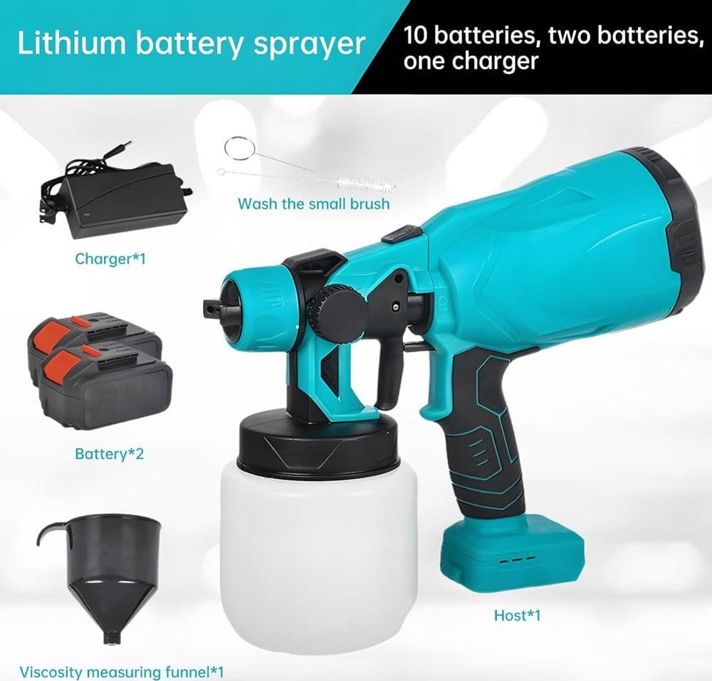 PISTOLA PER VERNICIARE A BATTERIA 2800W 3 MODALITÀ SPRUZZO UGELLO RUOTABILE A 360° MANUALE in Spruzzatori di vernice Trade Shop italia - Napoli, commercioVirtuoso.it