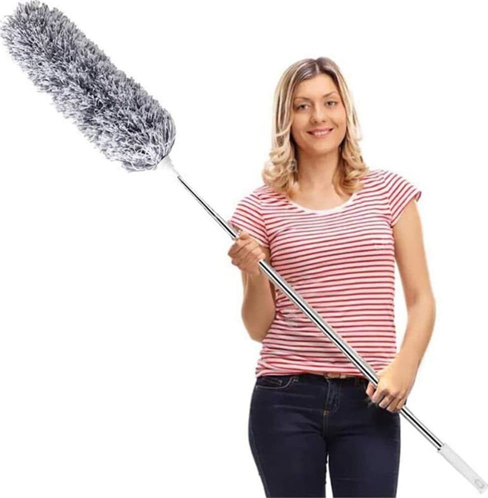 PIUMINO SPOLVERINO CON ASTA TELESCOPICA ESTENSIBILE A 280CM PER PULIZIA SOFFITTO PERSIANE in Piumini da spolvero Trade Shop italia - Napoli, commercioVirtuoso.it