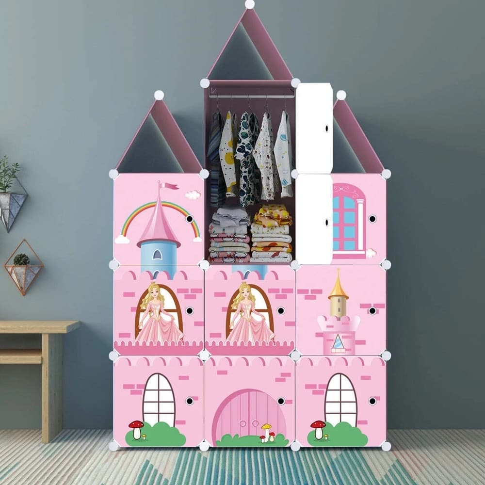 ARMADIO MODULARE PER BAMBINI MOBILE PORTAOGGETTI GIOCHI ORGANIZER A CASTELLO CON 10 CUBI in Scaffali Trade Shop italia - Napoli, commercioVirtuoso.it