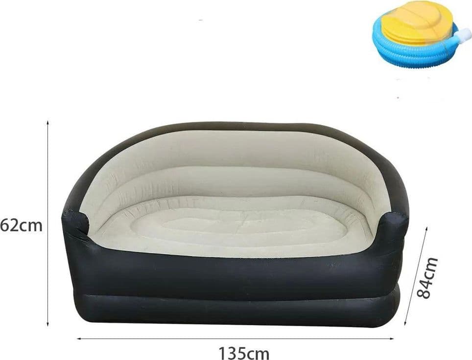 DIVANO GONFIABILE A 2 POSTI COMFORT PORTATILE CON SCHIENALE BRACCIOLI PER INTERNO ESTERNO in Divani Trade Shop italia - Napoli, commercioVirtuoso.it