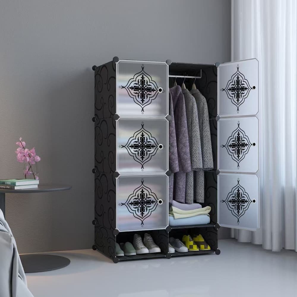ARMADIO MODULARE MOBILETTO APPENDIABITI PORTAOGGETTI A SCOMPARTI PORTATILE CON SCARPIERA in Armadi pieghevoli Trade Shop italia - Napoli, commercioVirtuoso.it