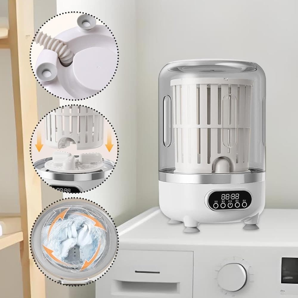 MINI LAVATRICE PORTATILE COMPATTA RICARICABILE DESIGN SENZA FILI CON CESTELLO CENTRIFUGA in Ventilazione Trade Shop italia - Napoli, commercioVirtuoso.it
