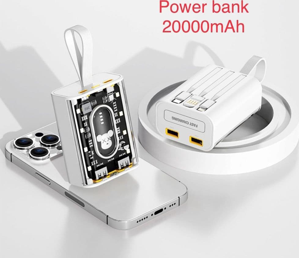 POWER BANK CARICABATTERIE ESTERNO PORTATILE CON RICARICA RAPIDA DA 20000 MAH CON LUCE LED in Caricabatterie portatile Trade Shop italia - Napoli, commercioVirtuoso.it