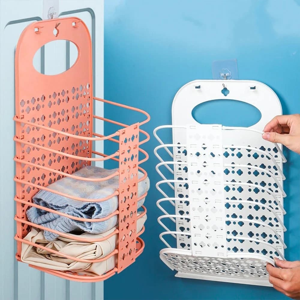CESTO PORTABIANCHERIA PIEGHEVOLE A PARETE SALVASPAZIO CON MANICO CAMERA SOGGIORNO BAGNO in Ceste per la biancheria Trade Shop italia - Napoli, commercioVirtuoso.it