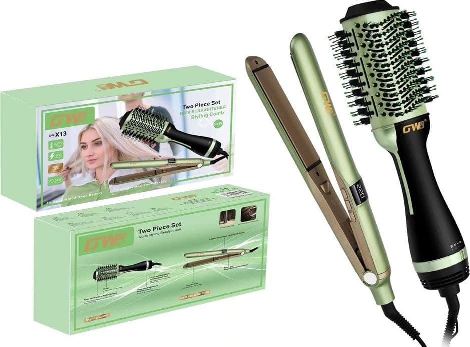 SET PIASTRA + SPAZZOLA ROTANTE IONI 2IN1 PROFESSIONALE PER STYLING CAPELLI MULTIFUNZIONE in Spazzole per capelli Trade Shop italia - Napoli, commercioVirtuoso.it