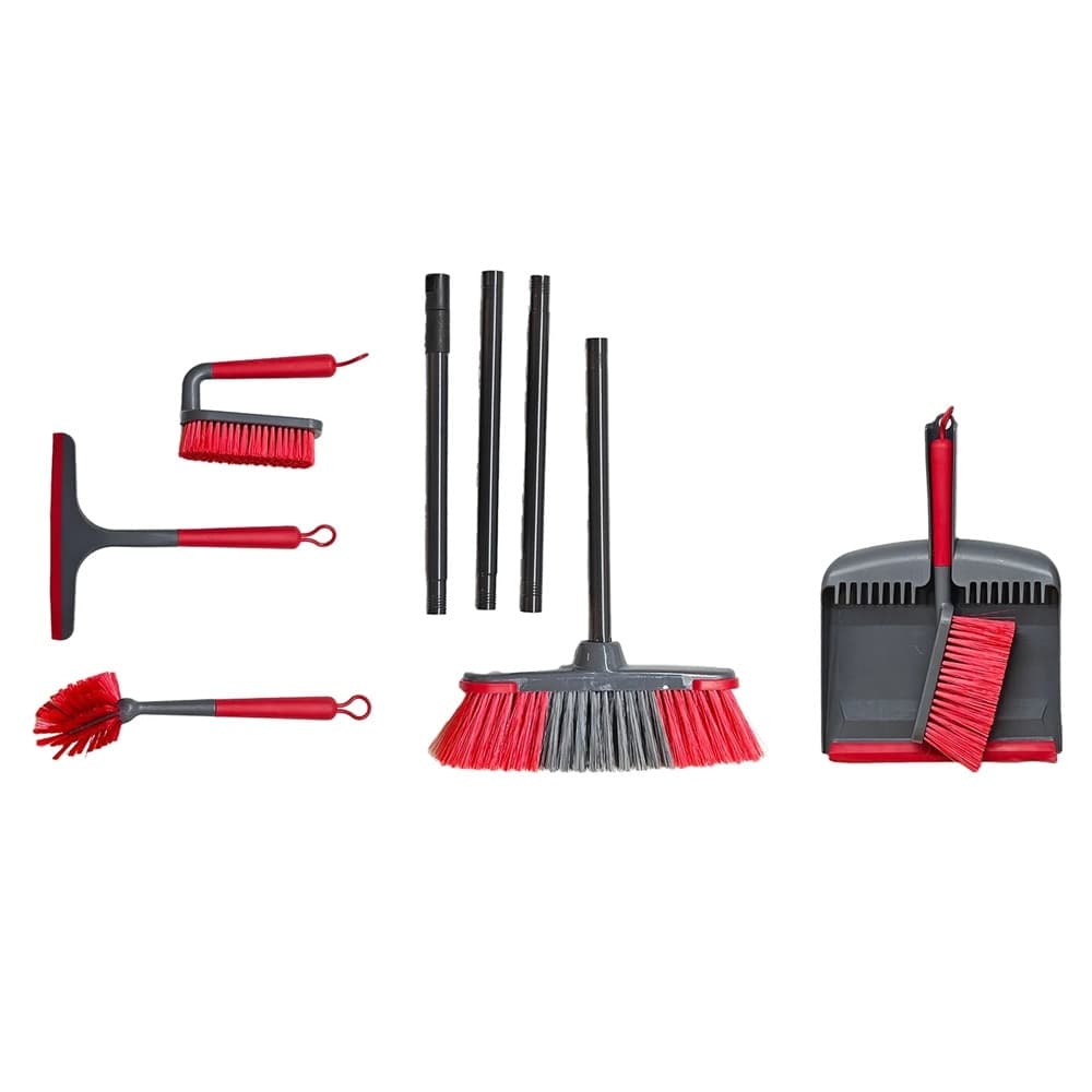 SET PULIZIA CASA 6 PZ CON PALETTA SPAZZOLA SPAZZOLONE SPAZZOLINA PIATTI TERGIVETRO SCOPA in Set scopino e paletta Trade Shop italia - Napoli, commercioVirtuoso.it
