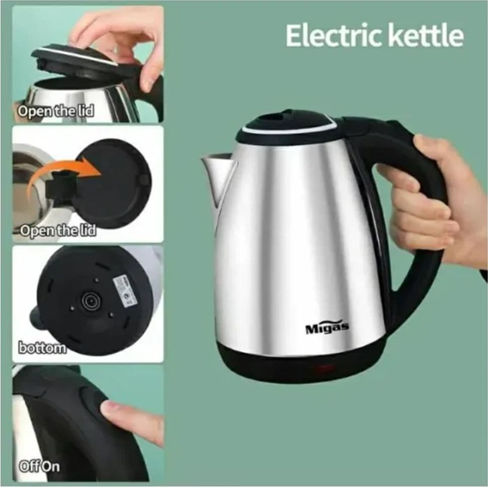 BOLLITORE ELETTRICO 2LT IN ACCIAIO 1500W PER ACQUA CALDA RESISTENTE SPEGNIMENTO AUTOMATICO in Bollitori Trade Shop italia - Napoli, commercioVirtuoso.it