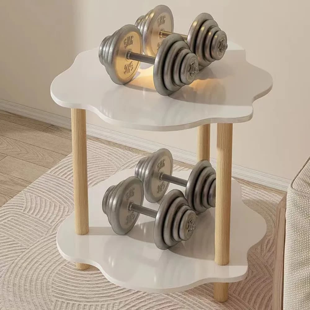 TAVOLINO CON 2 RIPIANI A FORMA DI NUVOLA GAMBE IN LEGNO ELEGANTE PORTAOGGETTI SOGGIORNO in Tavolini bassi Trade Shop italia - Napoli, commercioVirtuoso.it