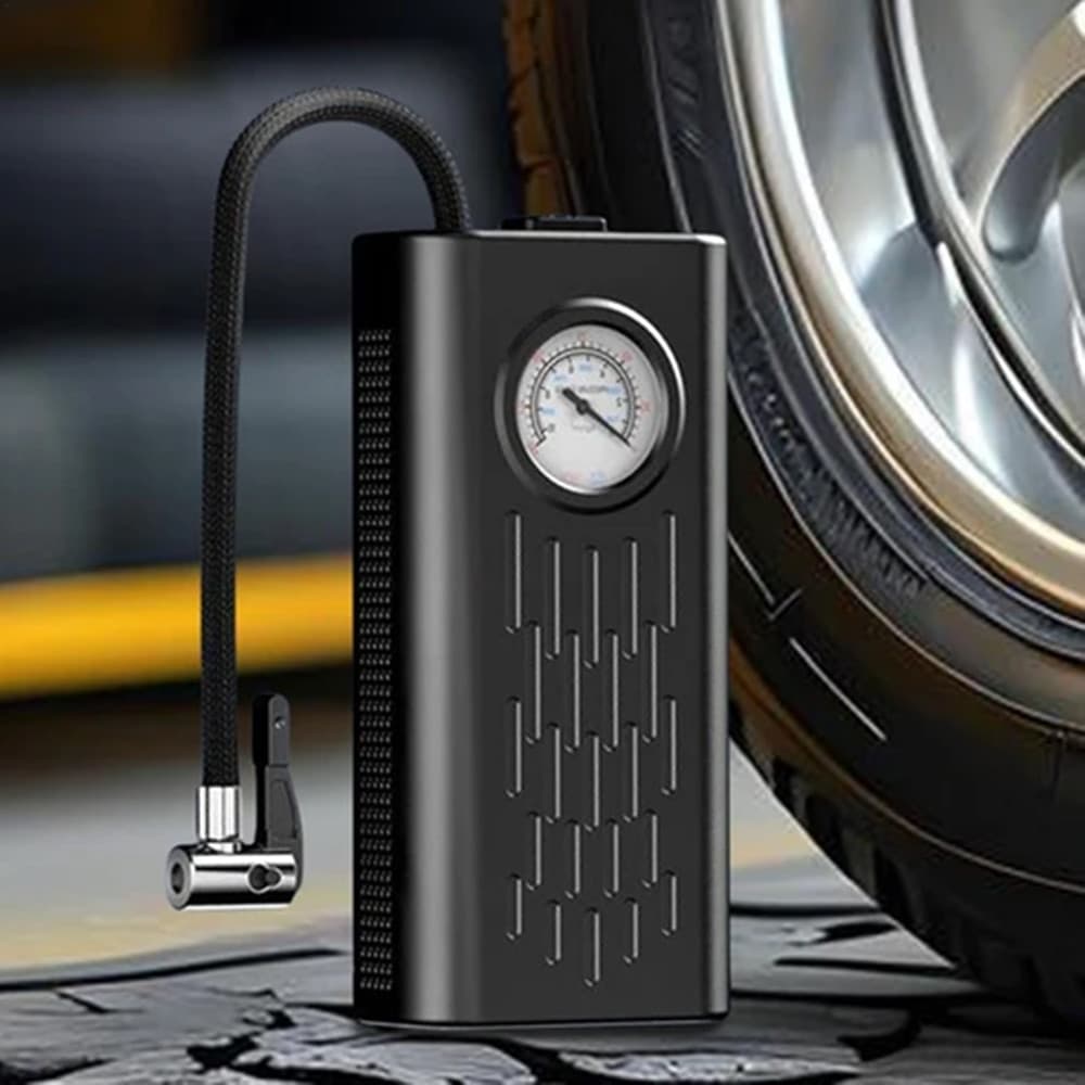 COMPRESSORE D'ARIA GONFIATORE ELETTRICO PORTATILE PER PNEUMATICI AUTO SENZA FILI MANOMETRO in Compressori portatili Trade Shop italia - Napoli, commercioVirtuoso.it