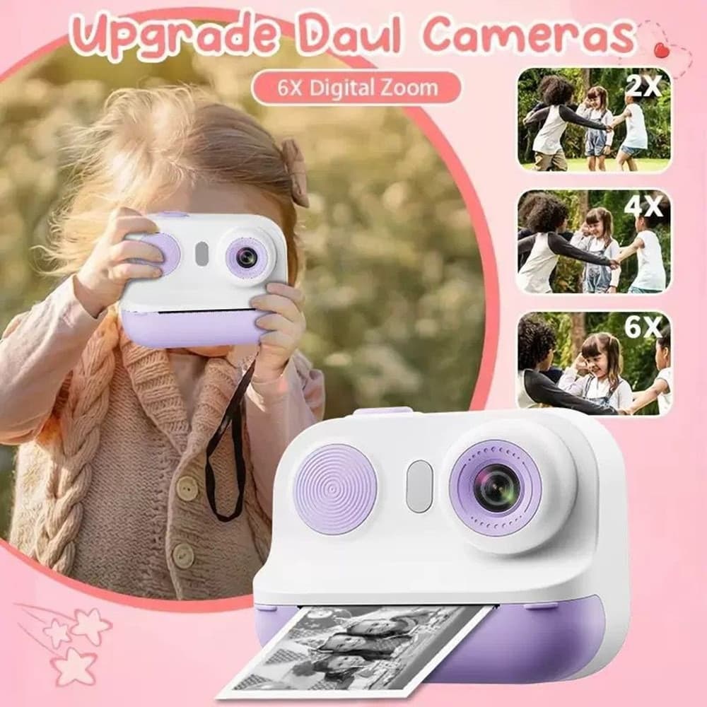 FOTOCAMERA PORTATILE A STAMPA ISTANTANEA PER BAMBINI CON SCHERMO LED ZOOM DIGITALE 6X in Fotocamere digitali Trade Shop italia - Napoli, commercioVirtuoso.it