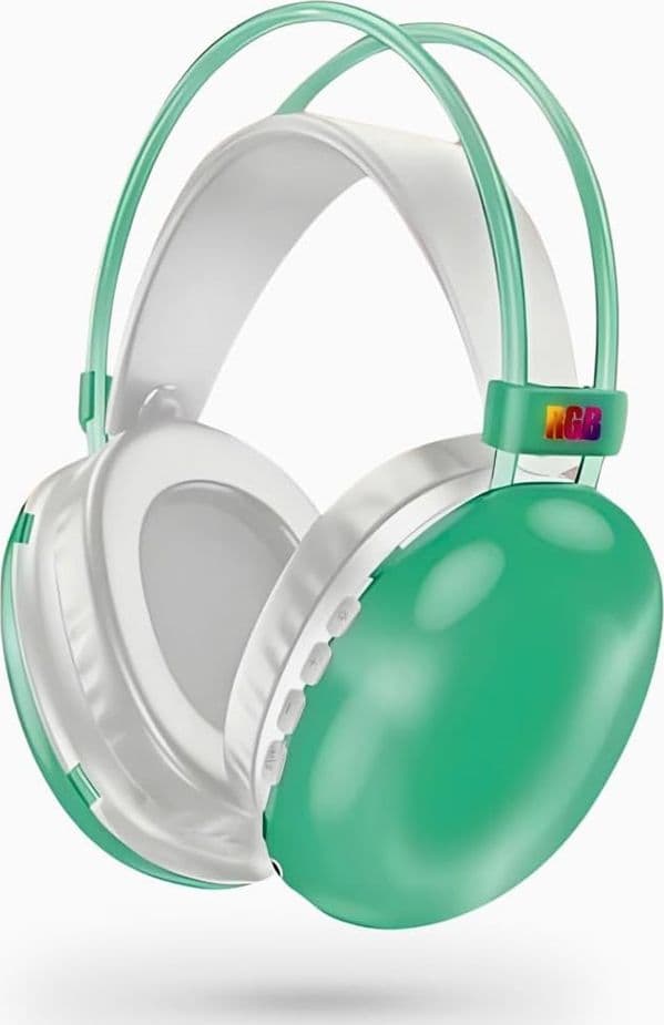 CUFFIE WIRELESS RICARICABILE BLUETOOTH V5.3 LUCI RGB LED AURICOLARE MUSICA PC SMARTPHONE in Lampade da libro Trade Shop italia - Napoli, commercioVirtuoso.it