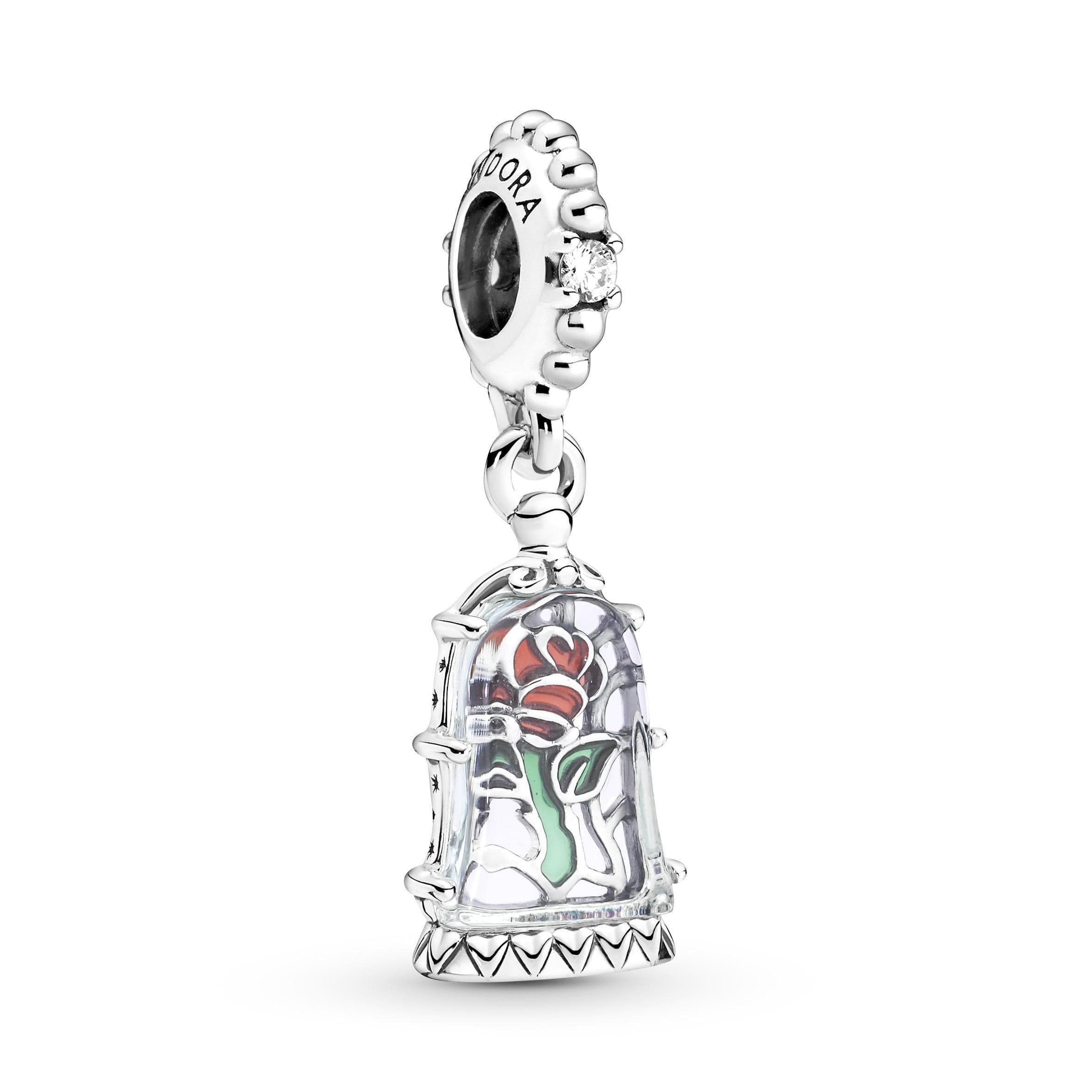 PANDORA -  Disney, La Bella e la Bestia, charm pendente La Rosa Incantata