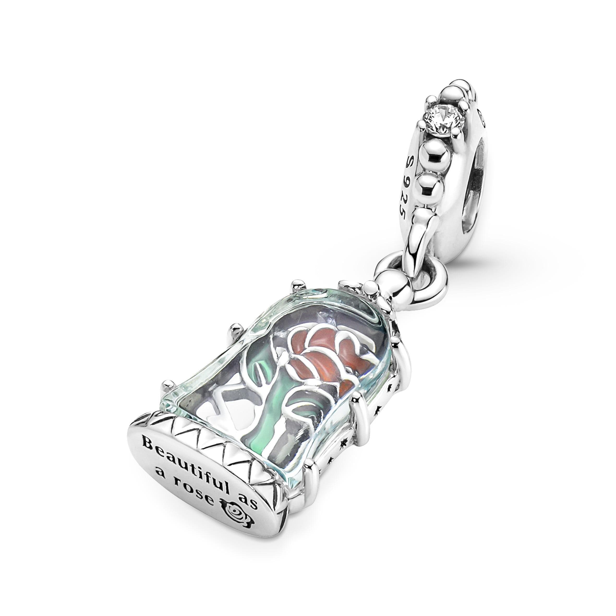 PANDORA -  Disney, La Bella e la Bestia, charm pendente La Rosa Incantata in Bead Charm Alba Gioielli - Casoria, commercioVirtuoso.it
